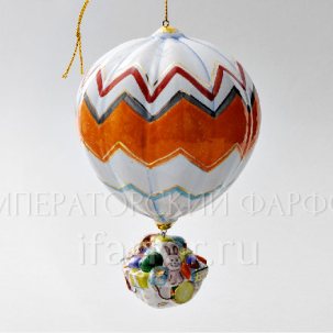 Елочная игрушка Воздушный шар 80 x 135 мм.