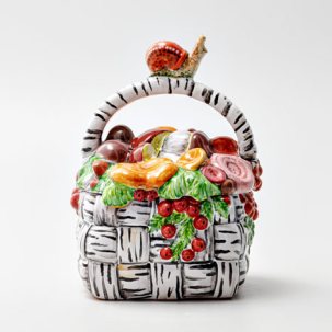 Шкатулка Корзина с грибами 125 x 140 x 180 мм.