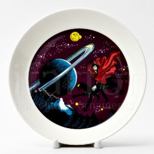 Тарелка Волшебник и пантера (пурпурная) 190 мм.