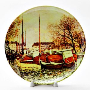 Декоративная тарелка Fishing boat Sun 200 мм.