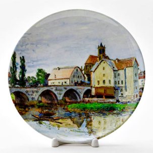 Декоративная тарелка Moret-sur-Loing, Grey Weather, 1892 200 мм.
