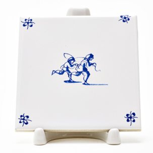 Изразец Голландский. Детские игры. Скакалка 97 x 97 мм.