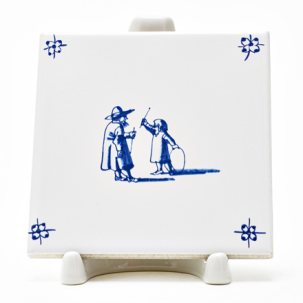 Изразец Голландский Детские игры. Урок 97 x 97 мм.