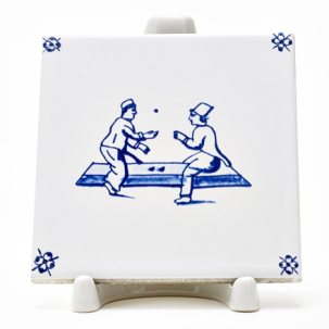 Изразец Голландский. Детские игры. Жонглирование 97 x 97 мм.