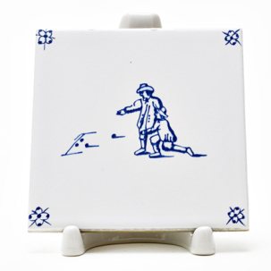 Изразец Голландский Детские игры. Игра в камни 97 x 97 мм.