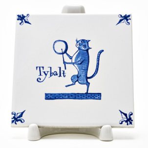 Изразец Голландский. Кот Tybalt 97 x 97 мм.