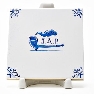 Изразец Голландский. Курительная трубка 97 x 97 мм.