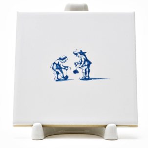 Изразец Голландский. Детские игры. Игра в камни 3 97 x 97 мм.