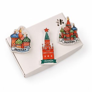 Набор елочных игрушек в подарочной коробке Москва Златоглавая