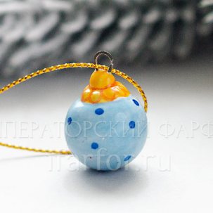Елочная игрушка Шарик Шарик синий 20 мм.