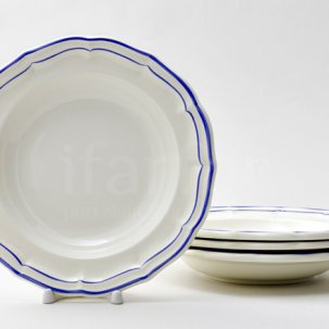 Набор тарелок глубоких FILET BLEU GIEN Рошель 225 мм.