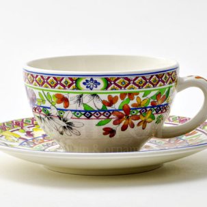 Чашка с блюдцем чайная BAGATELLE 1/2 GIEN Шампань 260 мл.