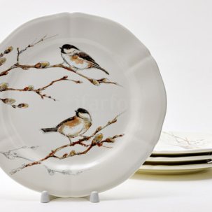 Набор тарелок десертный LES OISEAUX DE LA FORET GIEN Рошель 232 мм.