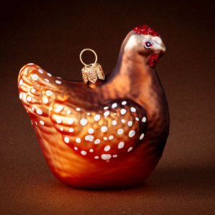 Елочная игрушка Курочка 70 x 70 мм.
