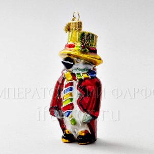 Елочная игрушка в подарочной коробке 210х130мм Мистер Пингвин 118 мм.