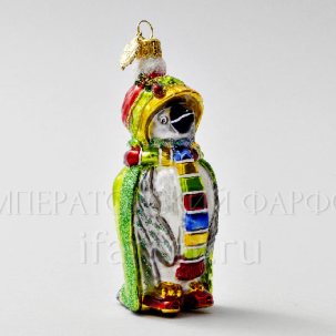 Елочная игрушка в подарочной коробке 210х130мм Миссис Пингвин 115 мм.