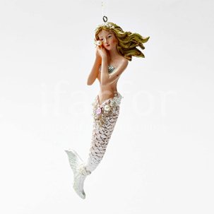 Елочная игрушка Русалка 45 x 140 мм.