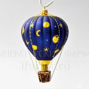 Елочная игрушка Воздушный шар с лунным светом 91 x 150 мм.