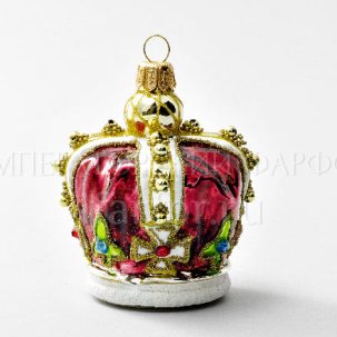 Елочная игрушка в подарочной коробке Корона 65 x 80 мм.