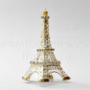 Елочная игрушка в подарочной коробке Эйфелева башня 80 x 165 мм.