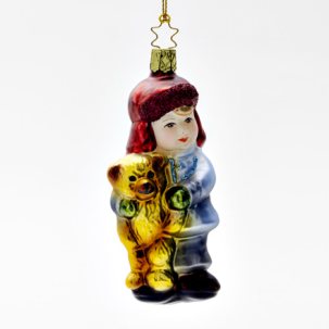 Елочная игрушка Невинные сердца. Мальчик с мишкой 50 x 130 мм.