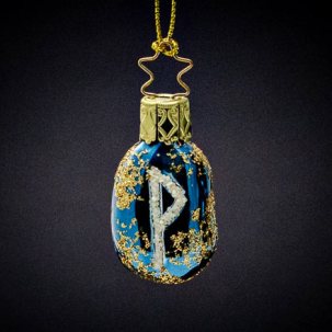 Елочная игрушка Мистическая славянская руна 5 23 x 55 мм.