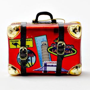 Елочная игрушка Чемодан 95 x 85 мм.
