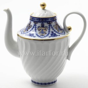 Кофейник Кобальтовый фриз Витая 1150 мл.