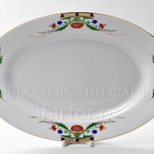 Блюдо овальное Замоскворечье Европейская 400 мм.