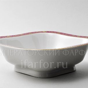 Салатник 6 порц. квадр. Сетка-блюз 2 Молодежная 205 мм.