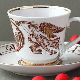 Чашка с блюдцем чайная Дворцовая площадь 1/2 Банкетная 220 мл.