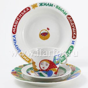 Комплект детский четырёхпредметный Маша и медведь 1/4 Молодежная 127 x 200 мм.