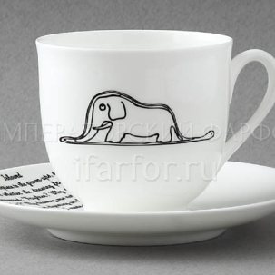 Чашка с блюдцем Elephant.The Little Prince 1/2 Ландыш 180 мл.
