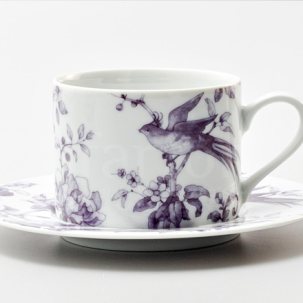 Чашка с блюдцем чайная Monplaisir Violet Монплезир фиолетовый 1/2 Соло 265 мл.