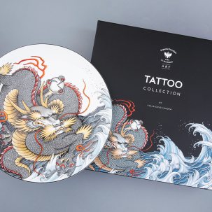 Декоративная тарелка Tattoo Dragon (Татуировка Дракон) 300 мм.
