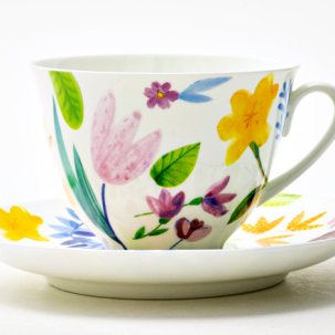 Чашка с блюдцем чайная Primavera 1/2 Весенняя 250 мл.