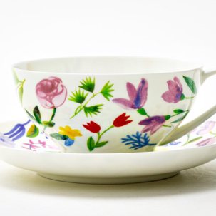 Чашка с блюдцем чайная Primavera 1/2 Купольная 300 мл.