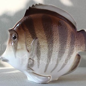 Скульптура Рыба-диск б.р. Коричневый 216 x 185 мм.