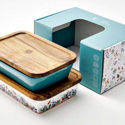 Набор прямоугольных форм для запекания Календа зеленый 2/4 Стандартная