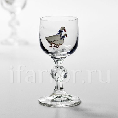 Рюмка для водки второй сорт «Гуси» Форма: Клаудиа AS Crystal. Хрустальное стекло. 110 мм.