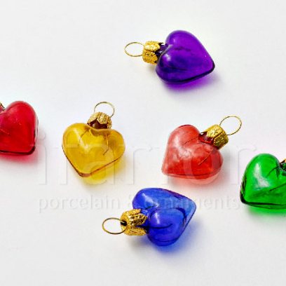 Набор елочных игрушек Шесть леденцовых сердечек