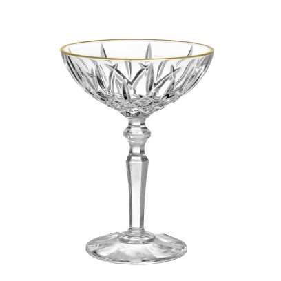 Набор креманок «Прозрачный с золотом» 12 предметов Форма: Noblesse. Хрусталь. 108 x 147 мм.