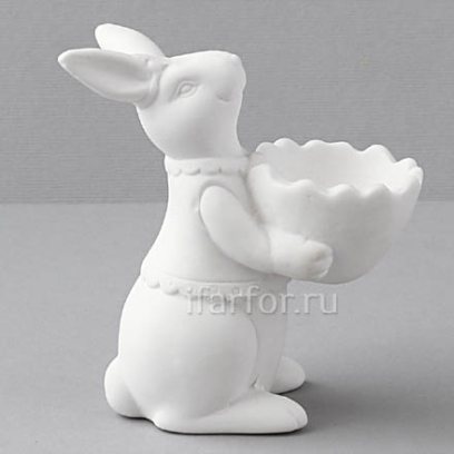 Подставка для яйца «Кролик» Форма: Кролик. Бисквитный фарфор. 100 x 103 мм.