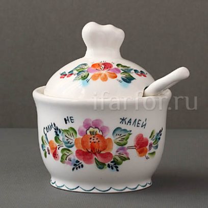 Солонка «Пословицы» Форма: Узелок. Керамика. 85 x 110 мм.