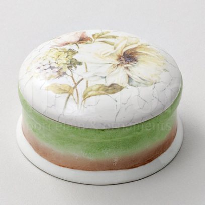 Шкатулка Чайная роза Круглая