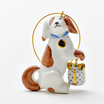 Елочная игрушка Собачка Дружок