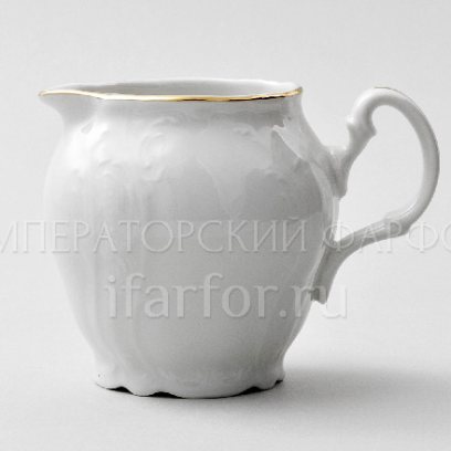 Сливочник «Бернадотт Белый узор» Форма: Бернадотт. Фарфор. 250 мл.