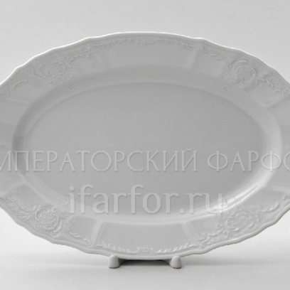 Блюдо овальное «Бернадотт Недекорированный» Форма: Бернадотт. Фарфор. 340 мм.