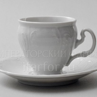 Чашка с блюдцем кофейная Бернадотт Недекорированный 1/2 Бернадотт