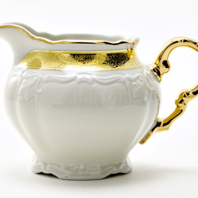 Сливочник «Золотая лента Ivory» Форма: Мария Луиза. Фарфор. 300 мл.